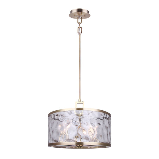 Canarm Frankie 16in 5-Light Chandelier | Modern Gold Metal and Clear Glass | Dining Room & Entryway | 16 x 16 x 18.5 in | Model ICH675B05GD16