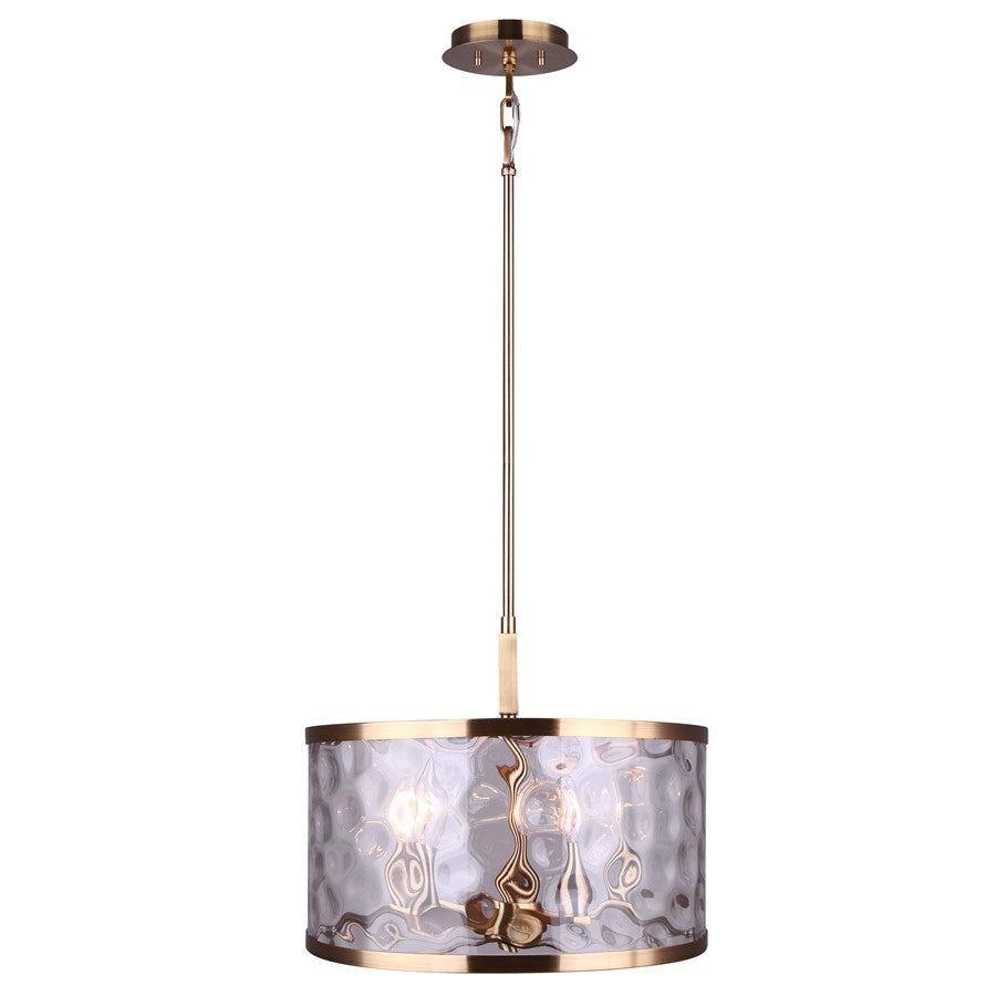 Canarm Frankie 16in 5-Light Chandelier | Modern Gold Metal and Clear Glass | Dining Room & Entryway | 16 x 16 x 18.5 in | Model ICH675B05GD16