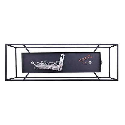Canarm Roy 30in 4-Light Chandelier | Industrial Brushed Nickel and Matte Black Metal | Dining Room & Kitchen Island | Model ICH701A04BKN30