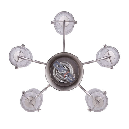 Canarm Arden 25in 5-Light Chandelier | Brushed Nickel and Clear Glass | Dining Room & Entryway | 25 x 25 x 24 in | Model ICH707A05BN