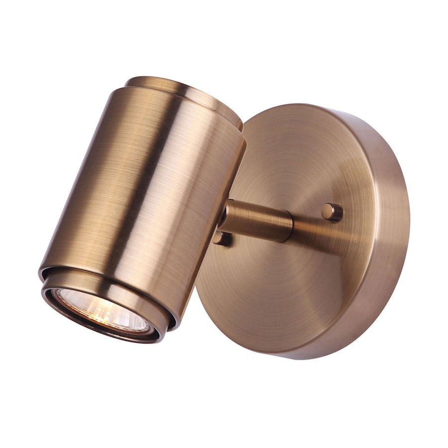 Canarm Shale 6in 1-Light Track Light | Gold Finish | Kitchen & Accent Lighting | 6 x 5 x 6 in | Model ICW1014A01GD10