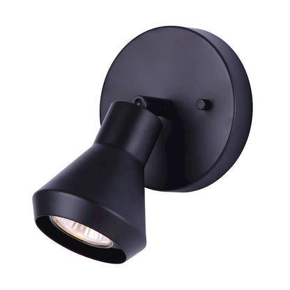 Canarm Byck 5in 1-Light Track Light | Matte Black | Kitchen & Basement Task Lighting | 5 x 5 x 6 in | Model ICW1020A01BK10
