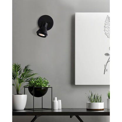 Canarm Byck 5in 1-Light Track Light | Matte Black | Kitchen & Basement Task Lighting | 5 x 5 x 6 in | Model ICW1020A01BK10