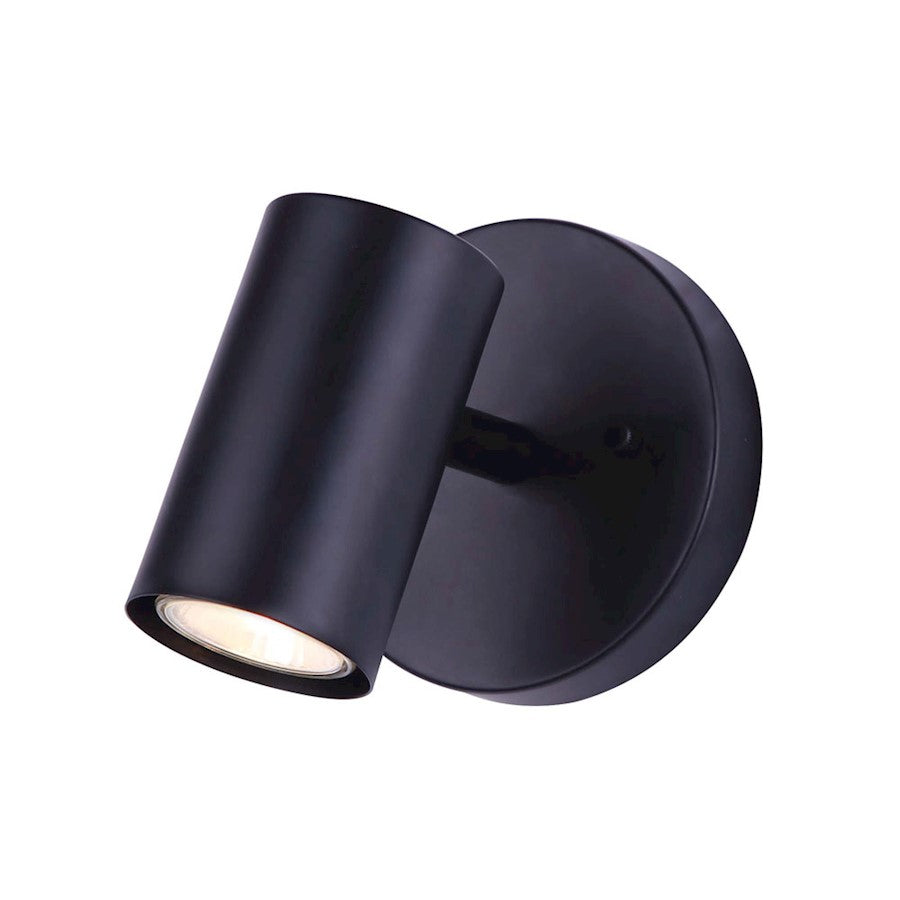 Canarm Marena 1-Light Track Light | Modern Black and Metal | Kitchen & Accent Lighting | 5 x 5 x 6 in | Model ICW1022A01BK10