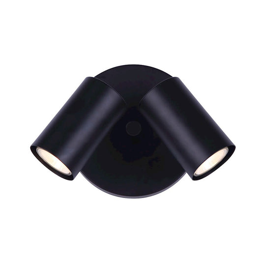 Canarm Marena 2-Light Track Light | Modern Black and Metal | Kitchen & Accent Lighting | 10 x 6 x 5 in | Model ICW1022A02BK10