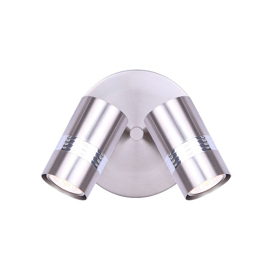 Canarm Aldi 10in 2-Light Track Light | Brushed Nickel and Chrome | Kitchen & Task Lighting | 10 x 6 x 6 in | Model ICW1058A02BNC10