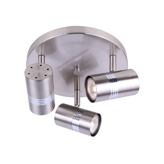 Canarm Aldi 13in 3-Light Track Light | Brushed Nickel and Chrome | Kitchen & Task Lighting | 13 x 13 x 6 in | Model ICW1058A03BNC10