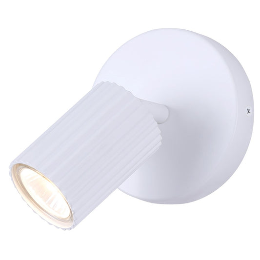 Canarm Rexton 4.75in 1-Light Track Lighting | Matte White Steel | Kitchen & Hallway | 4.75 x 4.75 x 5.75 in | Model ICW1119A01WH10