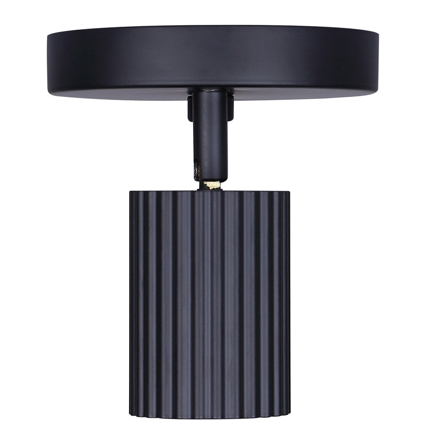 Canarm Rexton 5.5in 2-Light Track Lighting | Matte Black Steel | Hallway & Bedroom | 5.5 x 5 x 5.75 in | Model ICW1119A02BK10