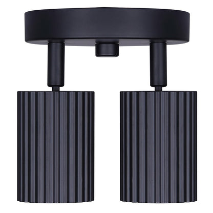 Canarm Rexton 5.5in 2-Light Track Lighting | Matte Black Steel | Hallway & Bedroom | 5.5 x 5 x 5.75 in | Model ICW1119A02BK10