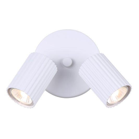 Canarm Rexton 5.5in 2-Light Track Lighting | Matte White Steel | Kitchen & Office | 5.5 x 5 x 5.75 in | Model ICW1119A02WH10