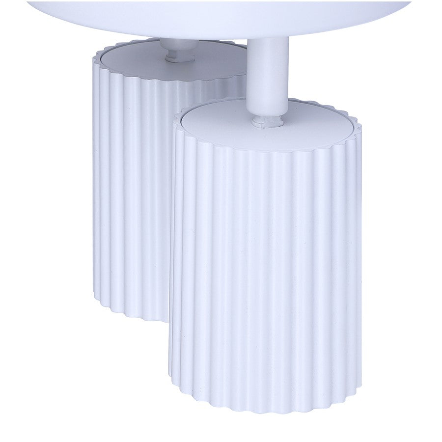 Canarm Rexton 5.5in 2-Light Track Lighting | Matte White Steel | Kitchen & Office | 5.5 x 5 x 5.75 in | Model ICW1119A02WH10