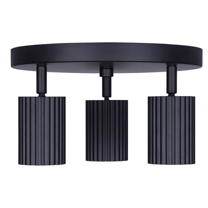 Canarm Rexton 9.8in 3-Light Track Lighting | Matte Black Steel | Living Room & Kitchen | 9.8 x 9.85 x 5.75 in | Model ICW1119A03BK10
