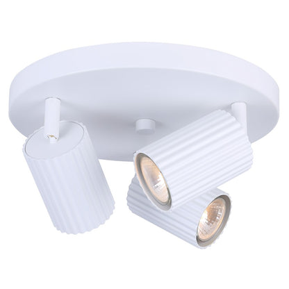 Canarm Rexton 9in 3-Light Track Lighting | Matte White Steel | Kitchen & Hallway Accent | 9.8 x 9.85 x 5.75 in | Model ICW1119A03WH10