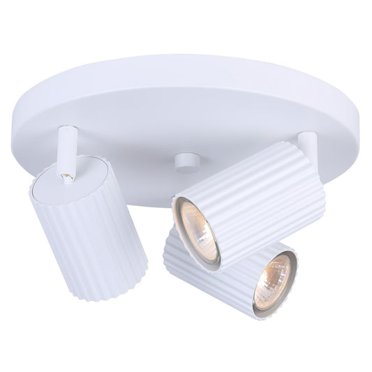 Canarm Rexton 9in 3-Light Track Lighting | Matte White Steel | Kitchen & Hallway Accent | 9.8 x 9.85 x 5.75 in | Model ICW1119A03WH10