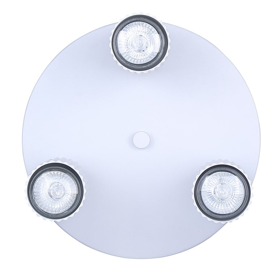 Canarm Rexton 9in 3-Light Track Lighting | Matte White Steel | Kitchen & Hallway Accent | 9.8 x 9.85 x 5.75 in | Model ICW1119A03WH10