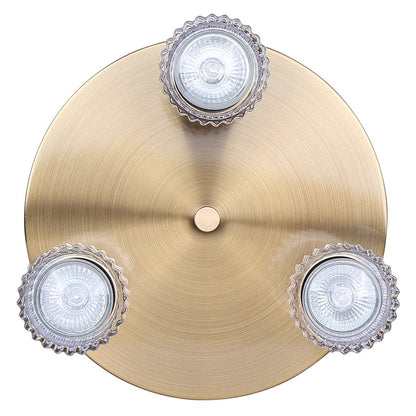 Canarm Elsee 10in 3-Light Track Lighting | Black/Gold Steel and Clear Ribbed Glass | Kitchen & Living Room Accent | Model ICW1161A03BKG10