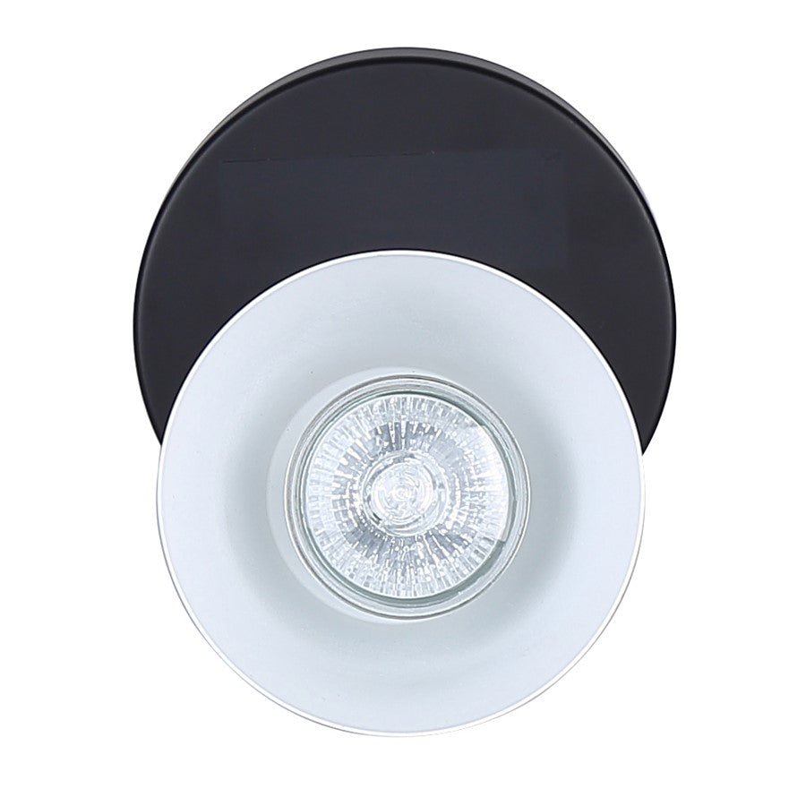 Canarm Radley 5in 1-Light Track Lighting | Matte Black and White Metal | Hallway & Kitchen Accent | 5 x 4 x 6 in | Model ICW1163A01BW10