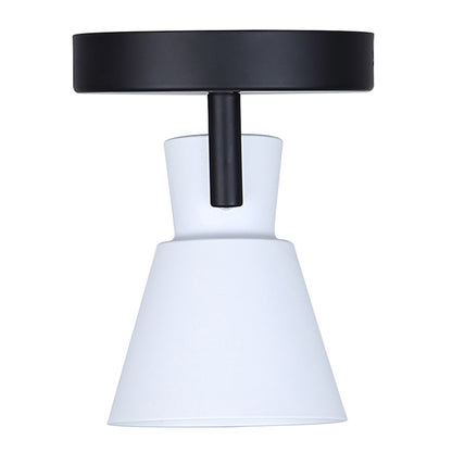 Canarm Radley 5in 1-Light Track Lighting | Matte Black and White Metal | Hallway & Kitchen Accent | 5 x 4 x 6 in | Model ICW1163A01BW10