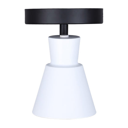 Canarm Radley 5in 1-Light Track Lighting | Matte Black and White Metal | Hallway & Kitchen Accent | 5 x 4 x 6 in | Model ICW1163A01BW10