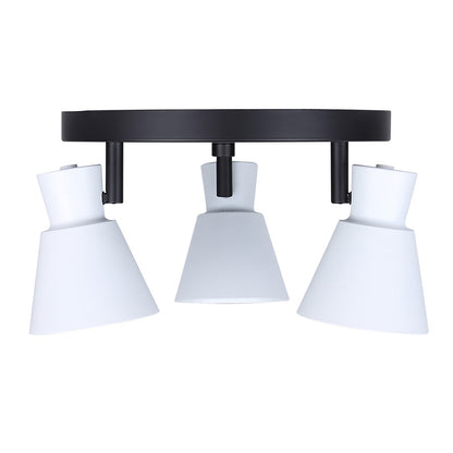 Canarm Radley 14in 3-Light Track Lighting | Matte Black and White Metal | Living Room & Kitchen Accent | 14 x 9 x 6 in | Model ICW1163A03BW10