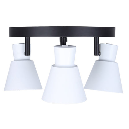 Canarm Radley 14in 3-Light Track Lighting | Matte Black and White Metal | Living Room & Kitchen Accent | 14 x 9 x 6 in | Model ICW1163A03BW10