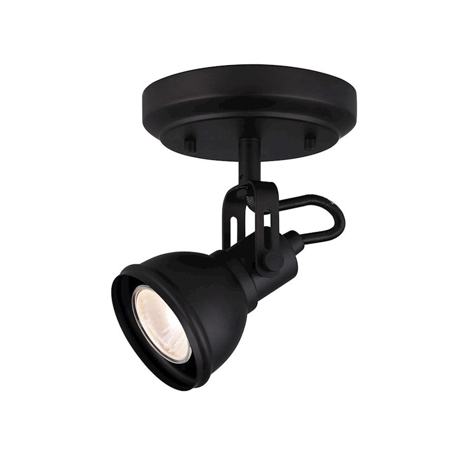 Canarm Polo 1-Light Track Light | Matte Black Metal | Entryway & Kitchen Island | 5 x 5 in | Model ICW622A01BK10