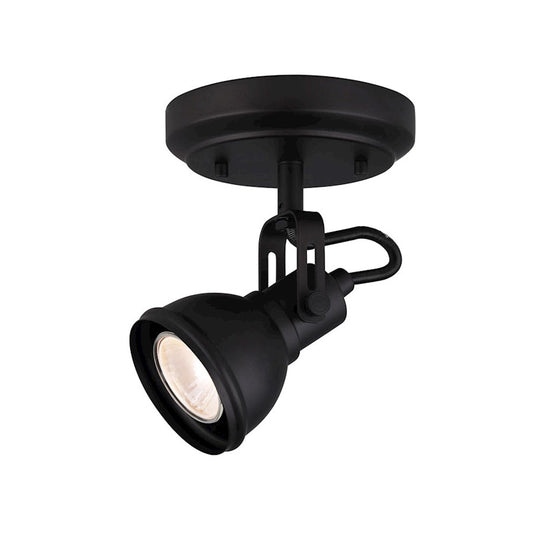 Canarm Polo 1-Light Track Light | Matte Black Metal | Entryway & Kitchen Island | 5 x 5 in | Model ICW622A01BK10