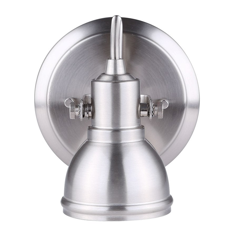 Canarm Polo 1-Light Track Light | Brushed Nickel Metal | Kitchen & Hallway | 5 x 5 x 7 in | Model ICW622A01BN10