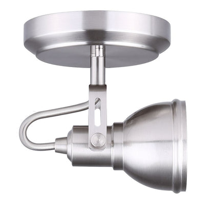 Canarm Polo 1-Light Track Light | Brushed Nickel Metal | Kitchen & Hallway | 5 x 5 x 7 in | Model ICW622A01BN10