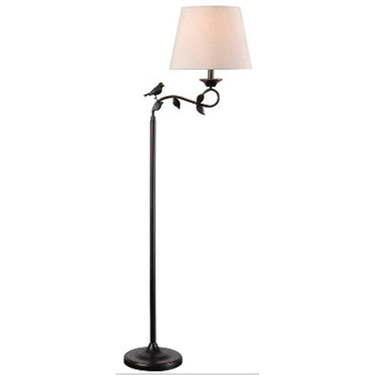 Canarm Havran 60in 1-Light Floor Lamp | Oil Rubbed Bronze and Natural Fabric Shade | Living Room & Bedroom | 13.5 x 21 x 60 in | Model IFL1177A60ORB
