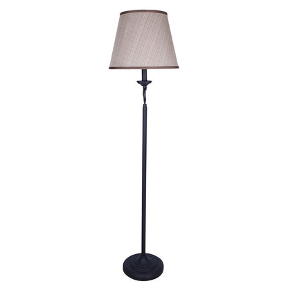 Canarm Havran 60in 1-Light Floor Lamp | Oil Rubbed Bronze and Natural Fabric Shade | Living Room & Bedroom | 13.5 x 21 x 60 in | Model IFL1177A60ORB