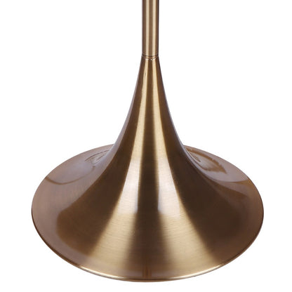 Canarm Clara 61in 2-Light Floor Lamp | Gold and White Fabric Shade | Living Room & Bedroom | 19 x 19 x 61 in | Model IFL2122B61GD