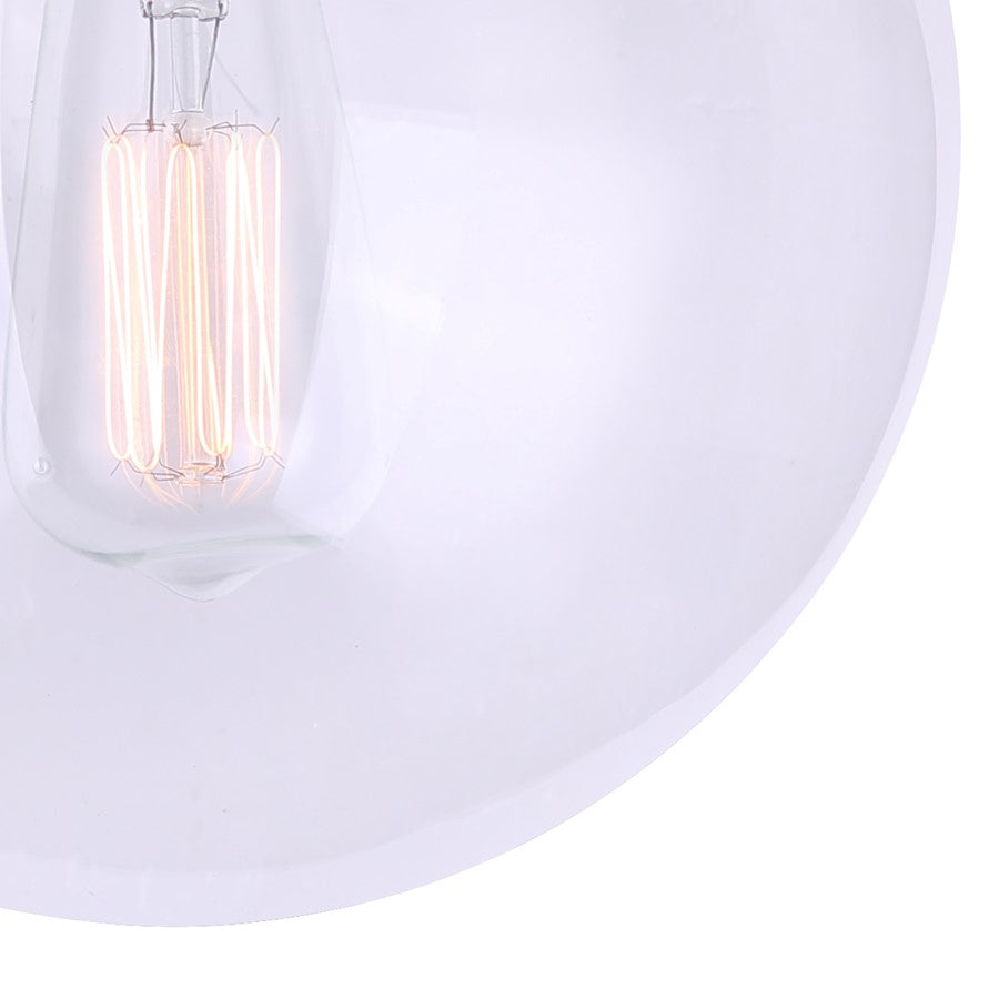 Canarm Camilo 8in 1-Light Flush Mount | Modern Gold and Clear Glass | Entryway & Bedroom | 8 x 8 x 9.5 in | Model IFM1029A08GD-CL