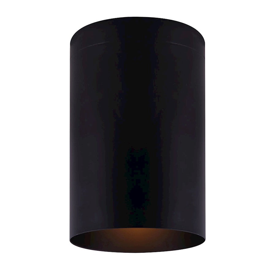 Canarm Agna 4in 1-Light Flush Mount | Matte Black Cylinder | Hallway & Closet Ceiling Light | 4 x 7 in | Model IFM1071A04BK