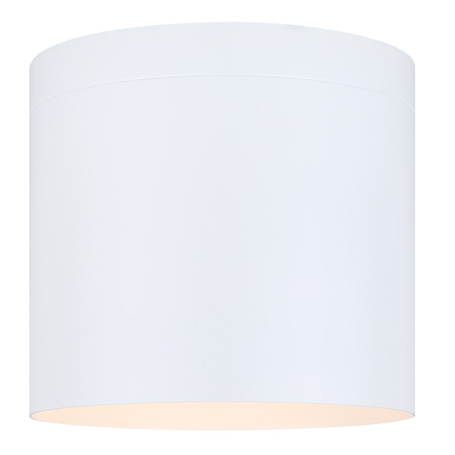 Canarm Agna 8in 1-Light Flush Mount | Matte White Metal | Bedroom & Hallway Ceiling Light | 7.88 x 7.12 in | Model IFM1071A08WH
