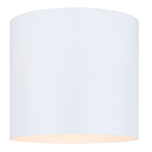 Canarm Agna 8in 1-Light Flush Mount | Matte White Metal | Bedroom & Hallway Ceiling Light | 7.88 x 7.12 in | Model IFM1071A08WH