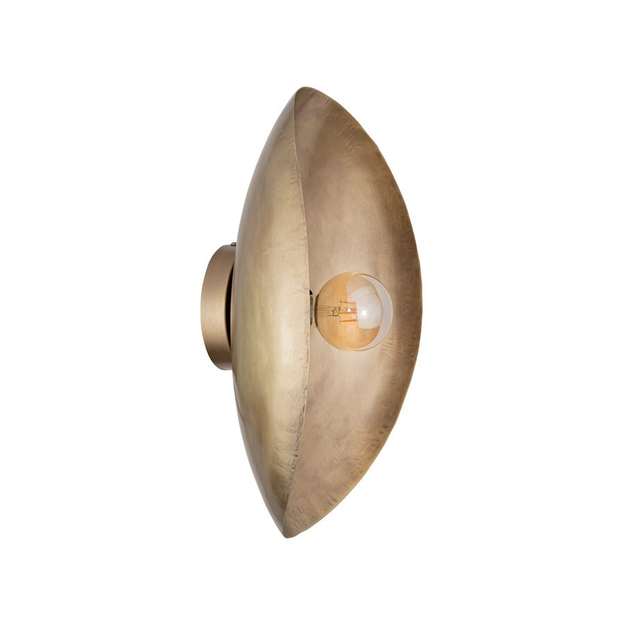Canarm Maverick 17.75in 1-Light Flush Mount | Antique Brass Iron | Entryway & Hallway | 17.75 x 12.8 x 6.5 in | Model IFM1182A17AB