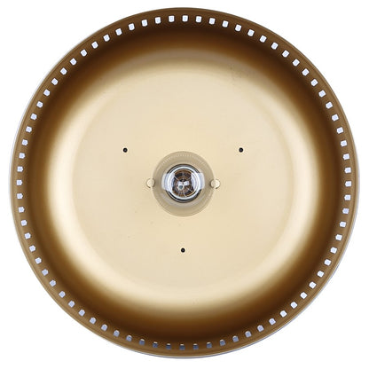 Canarm Miles 13in 1-Light Flush Mount | Matte Black Steel with Gold Interior | Kitchen & Bedroom | 13 x 13 x 7.5 in | Model IFM1207A13BK