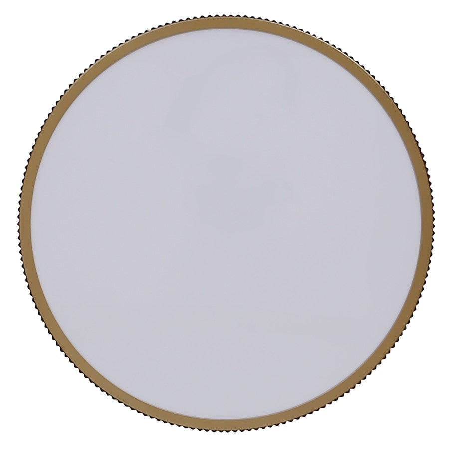 Canarm Scarlett 15in 2-Light Flush Mount | Painted Gold Steel | Entryway & Bedroom | 15 x 15 x 5.125 in | Model IFM1208A15PGD