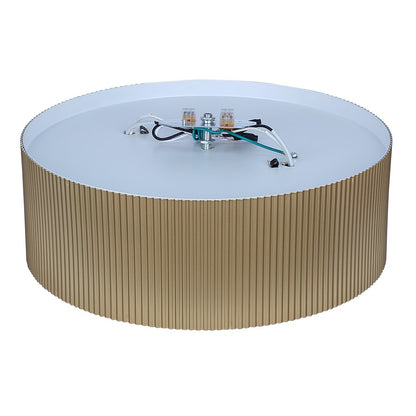 Canarm Scarlett 15in 2-Light Flush Mount | Painted Gold Steel | Entryway & Bedroom | 15 x 15 x 5.125 in | Model IFM1208A15PGD