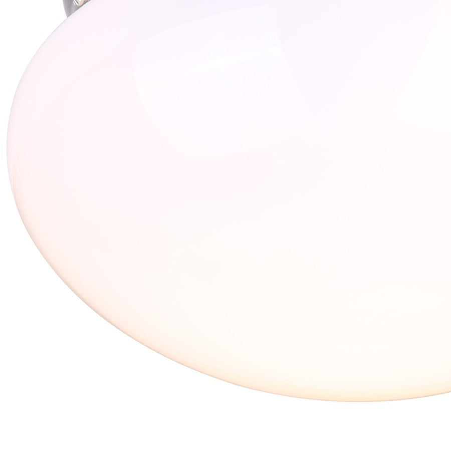 Canarm Madison 7in 1-Light Flush Mount | Brushed Nickel and Opal Glass | Hallway & Bedroom | 7 x 7 x 4 in | Model IFM137BN