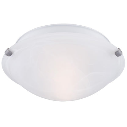 Canarm Madison 12in 2-Light Flush Mount | Brushed Pewter and Alabaster Glass | Hallway & Kitchen | 12 x 12 x 4 in | Model IFM161251