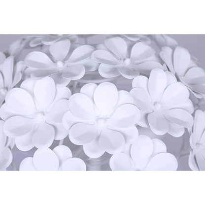Canarm Cassia 15in 2-Light Flush Mount | Modern Matte White Metal Flower Shade | Bedroom & Nursery | 15 x 15 x 10 in | Model IFM2022B14WH