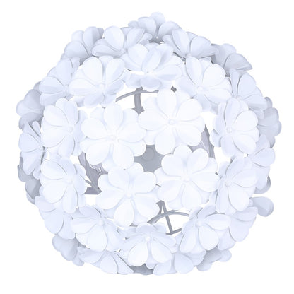 Canarm Cassia 15in 2-Light Flush Mount | Modern Matte White Metal Flower Shade | Bedroom & Nursery | 15 x 15 x 10 in | Model IFM2022B14WH