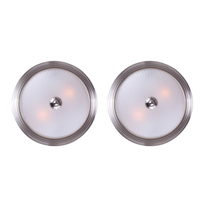 Canarm Madison 11in 1-Light Flush Mount | Brushed Pewter and Frosted Glass | Hallway & Bedroom Ceiling Light | 11 x 11 x 4.75 in | Model IFM21151T