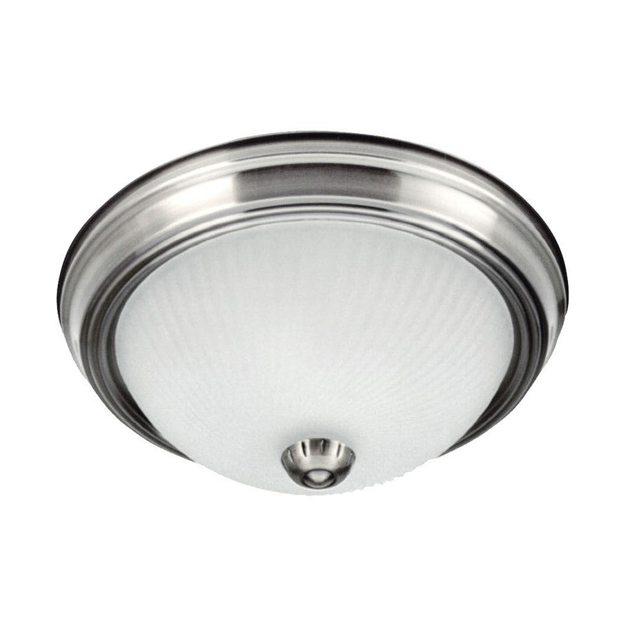 Canarm Madison 11in 1-Light Flush Mount | Brushed Pewter and Frosted Glass | Hallway & Bedroom Ceiling Light | 11 x 11 x 4.75 in | Model IFM21151T