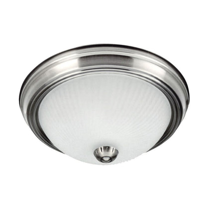 Canarm Madison 11in 1-Light Flush Mount | Brushed Pewter and Frosted Glass | Hallway & Bedroom Ceiling Light | 11 x 11 x 4.75 in | Model IFM21151T