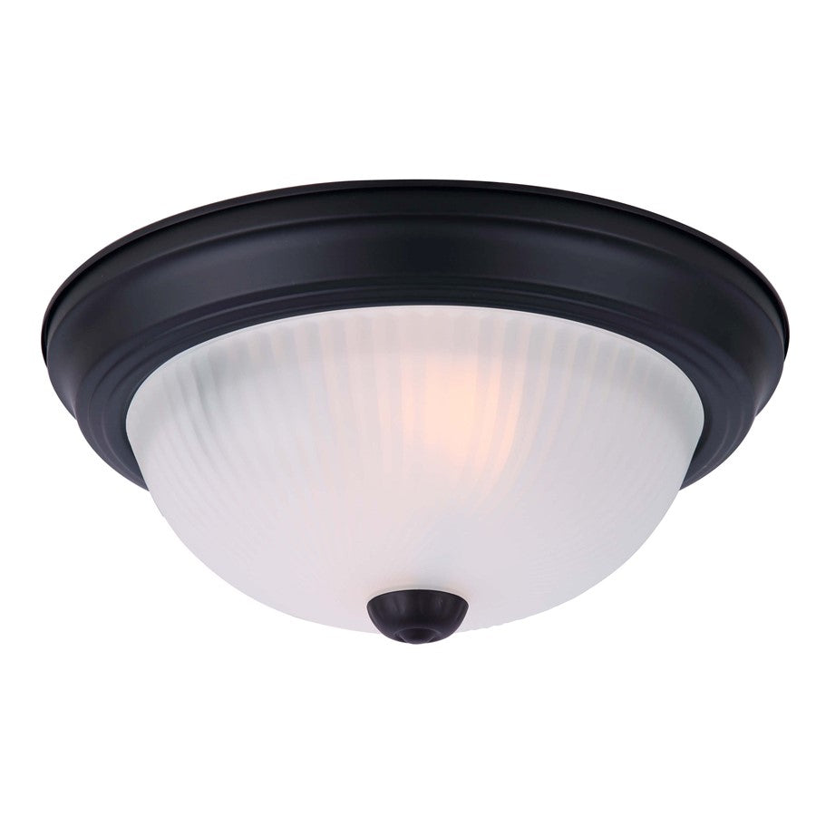 Canarm Madison 11in 2-Light Flush Mount | Modern Matte Black | Hallway & Bedroom Ceiling Light | 11 x 11 x 4.75 in | Model IFM211MBK-RGF