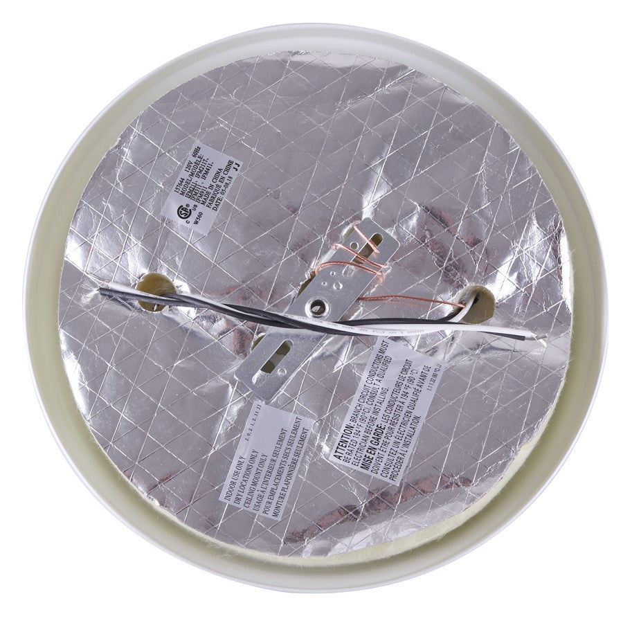 Canarm Madison 14in 2-Light Flush Mount | Classic White and Frosted Glass | Hallway & Kitchen Ceiling Light | 13 x 14.5 x 4.75 in | Model IFM21311N